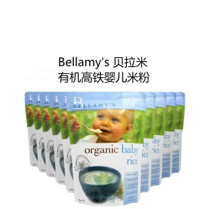 【国内仓】Bellamy's 贝拉米 有机高铁婴儿米粉 6袋